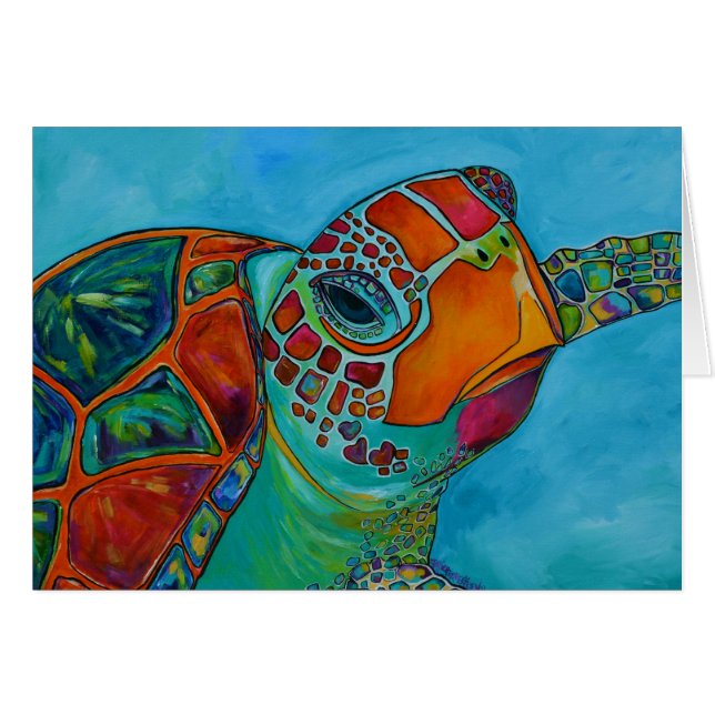 Havssköldpaddakort Hälsningskort (Framsidan Horizontal)