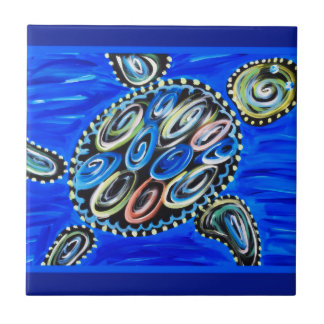 Havssköldpaddan belägger med tegel för revflotta kakelplatta