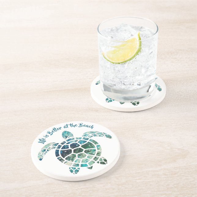 Havssköldpaddan - Livet är bättre i Beach Underlägg (Sidan)