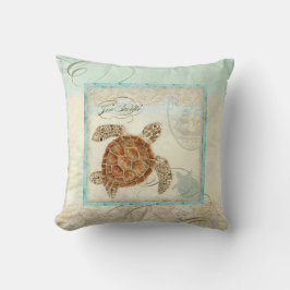 Havssköldpaddans kuststrand - Hem Decor Pillow Kudde