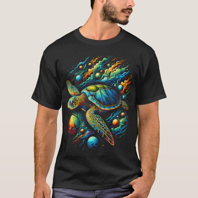 Havssköldpaddestrand Älskare Ocean T Shirt (Framsida)