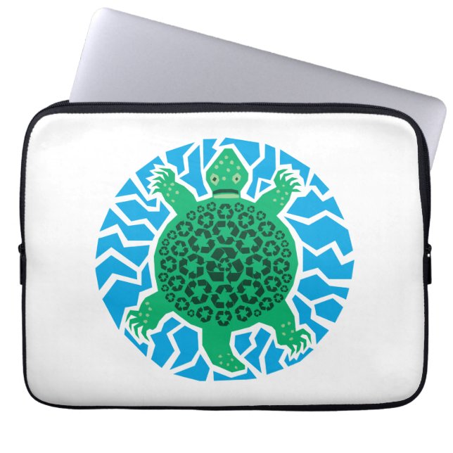 Havssköldpaddor, återvinning laptop sleeve (Framsidan)