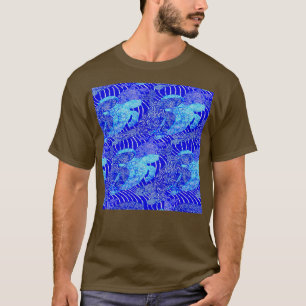 Havssköldpaddor blå t shirt
