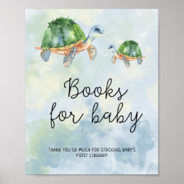 Havssköldpaddor - Bok för babyaffisch Poster