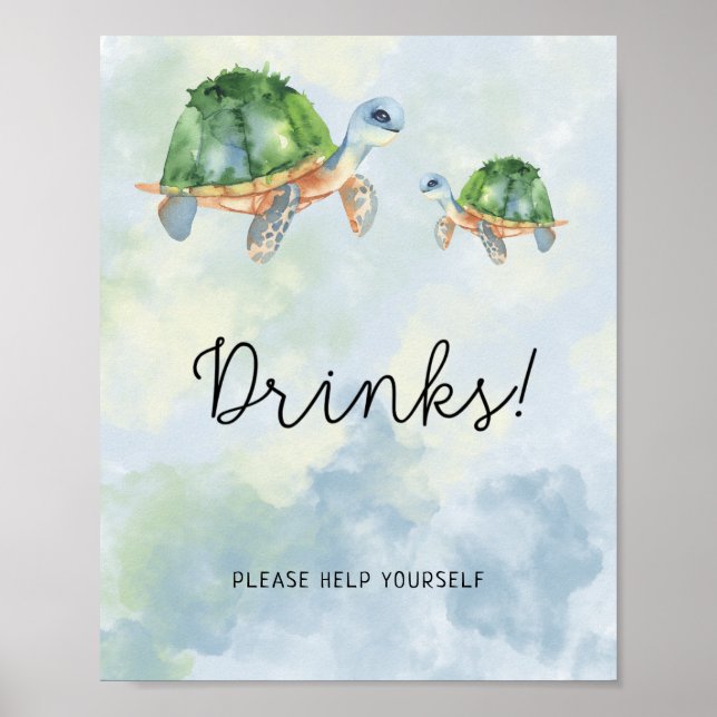 Havssköldpaddor - Drinks Poster (Framsidan)