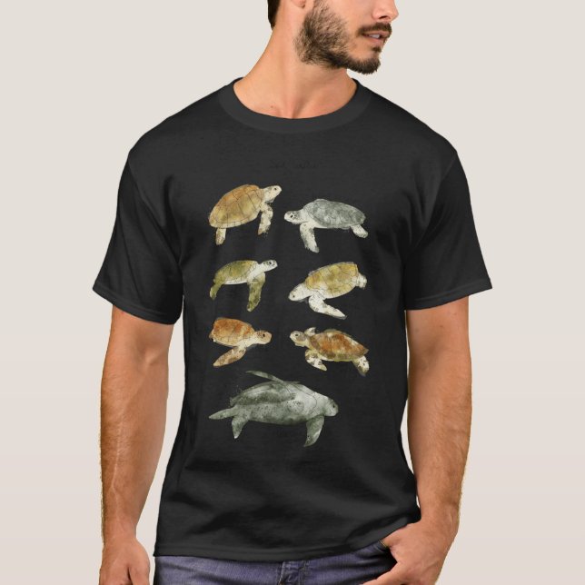 Havssköldpaddor flicka t shirt (Framsida)