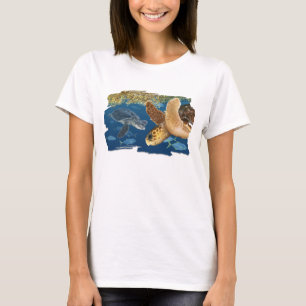 Havssköldpaddor i livsmiljöT-tröja Tee Shirt