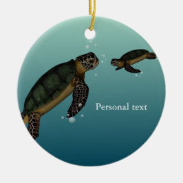 Havssköldpaddor Julgransprydnad Keramik