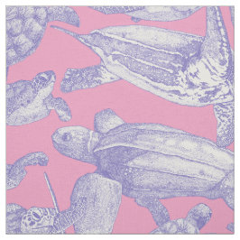 Havssköldpaddor lavender Pastel magenta Tyg