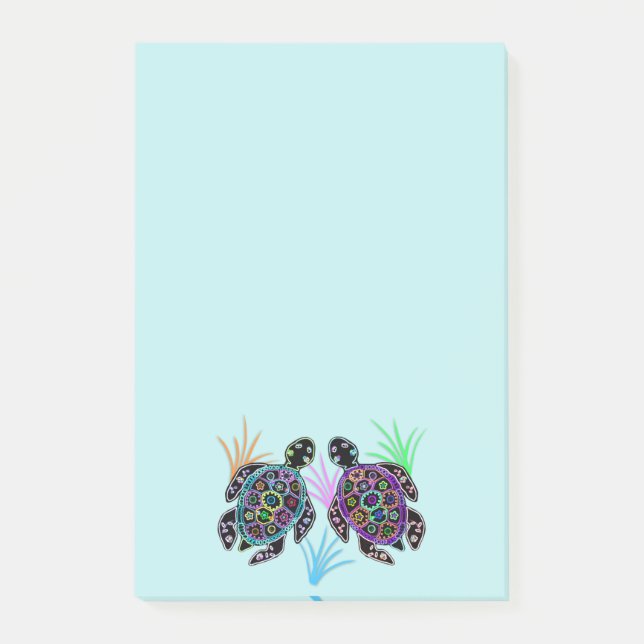 Havssköldpaddor Postar-it® noterar Post-it Block (Framsida)