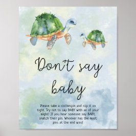 Havssköldpaddor - Säg inte bebis Poster