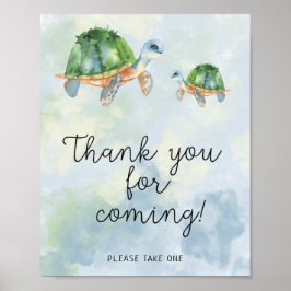 Havssköldpaddor - tack för att du kom poster