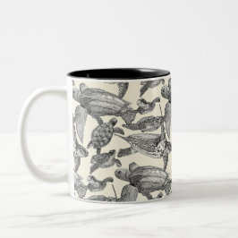 Havssköldpaddor Två-Tonad Mugg