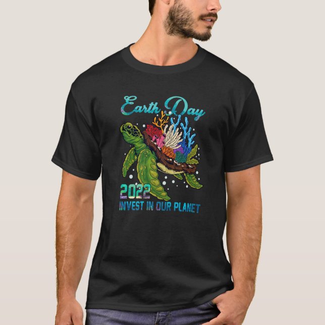 Havssköldpaddsinvesteringar i vår världsmiljö t shirt (Framsida)