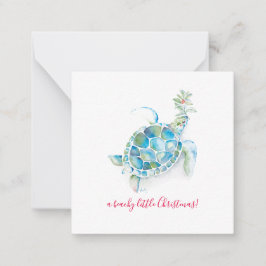 Havssköldpaddsstrand Miniljul Anteckningskort