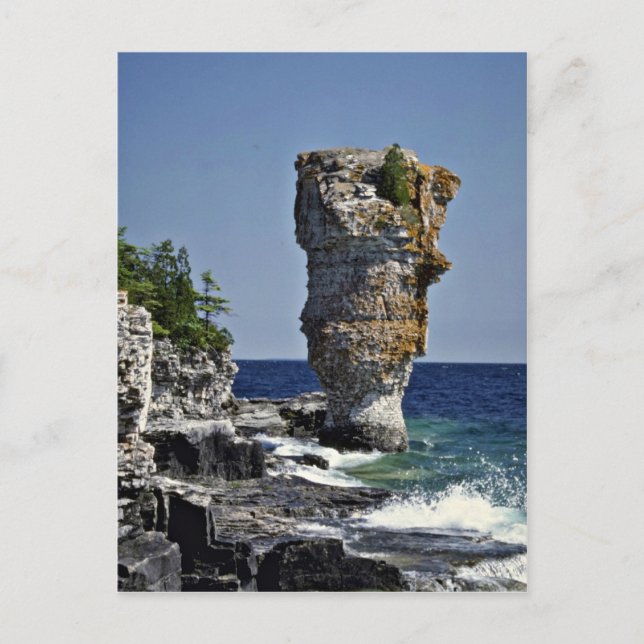 Havsskorsten, Flowerpot Island, Bruce Peninsula, O Vykort (Framsida)