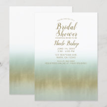 Havsskum Guld Vit Elegant Strand Bröllopsdusch