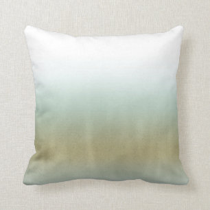 Havsskum Guld Vit Elegant Strand Modern Bröllop Kudde