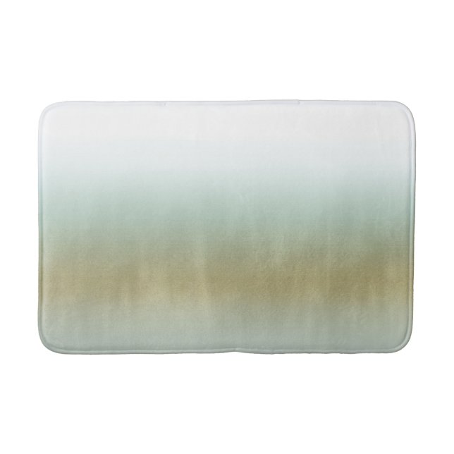 Havsskum Guld Vit Elegant Strand Modern Kust Badrumsmatta (Framsidan)