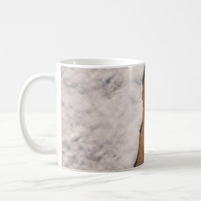 Havsskum på sand kaffemugg (Vänster)