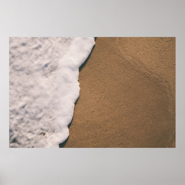 Havsskum på sand poster (Framsidan)