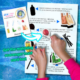 Havsskyddad Roligt Ocean Protector Scavenger Hunt Klistermärken