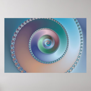 Havssnäcka - Fractalaffisch Poster
