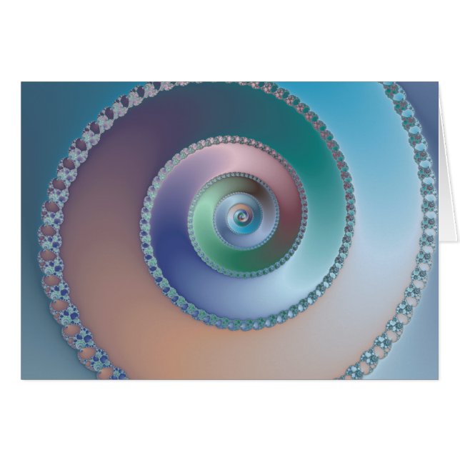 Havssnäcka - Fractalkort Hälsningskort (Framsidan Horizontal)