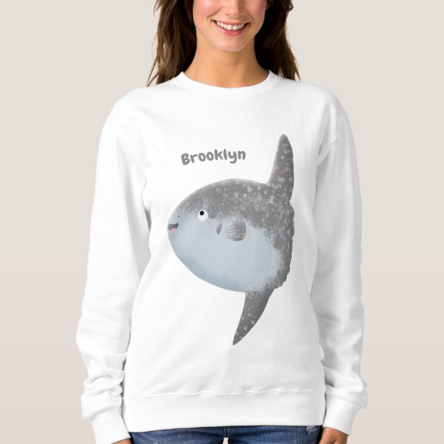 Havssolfångarmola, söt tecknad t shirt (Framsida)
