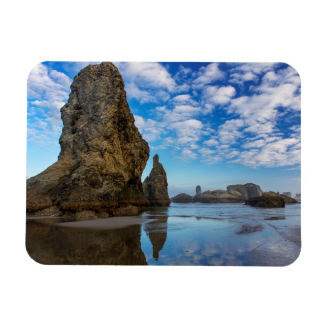 Havsstackar på Bandon Beach i Bandon, Oregon 1 Magnet (Horisontell)