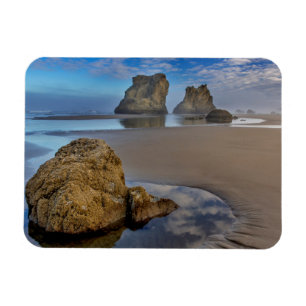 Havsstackar på Bandon Beach i Bandon, Oregon 2 Magnet