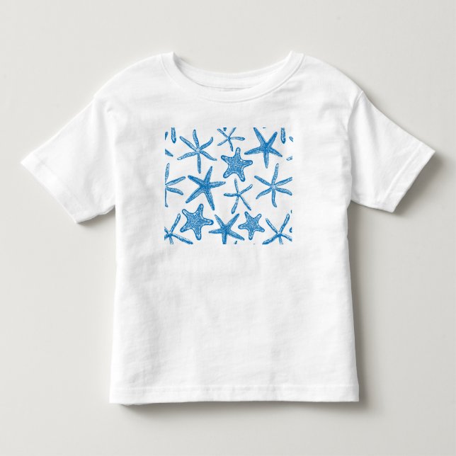 Havsstjärnor i blått tee shirt (Framsida)