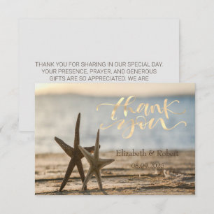 Havsstjärnor Sand Beach Tack Kort