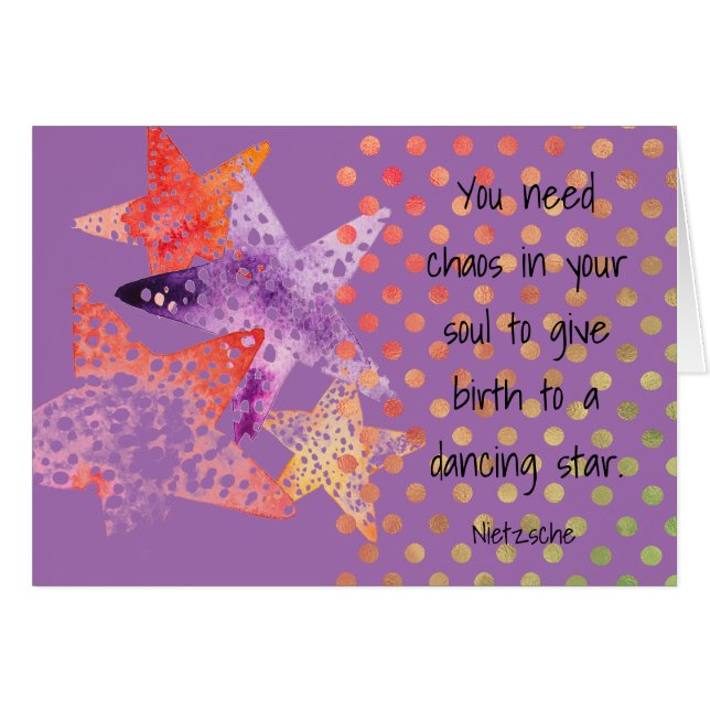 Havsstjärnor, stjärna, fisk och prickar - Seaside  OBS Kort (Framsidan Horizontal)