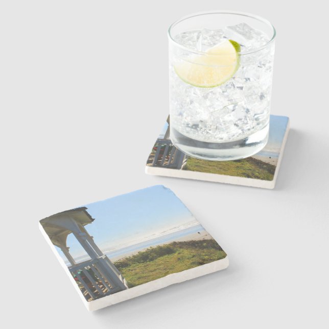 Havsstrand, gröntar och hamn nära Seattle Underlägg Sten (Sidan)