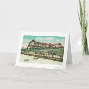 Havsstrandhotellet från stranden kort