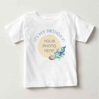 Havstema Det är min födelsedag Anpassad bild Baby T Shirt