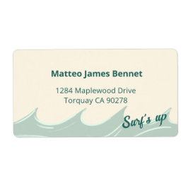 Havstemat adressetikett för barn fraktsedel