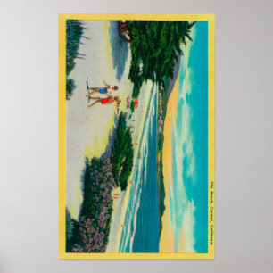 Havstrand på Carmel, CACarmel, CA Poster