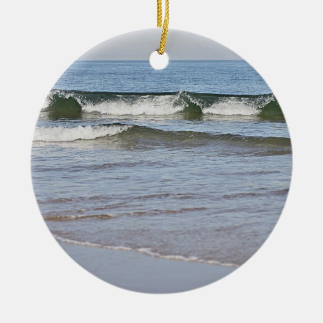 Havstrandfoto Julgransprydnad Keramik (Framsidan)