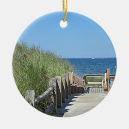 Havstrandfoto Julgransprydnad Keramik