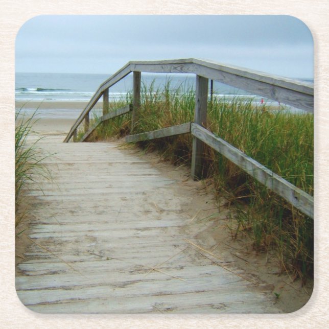 HavstrandWalkway Underlägg Papper Kvadrat (Framsidan)