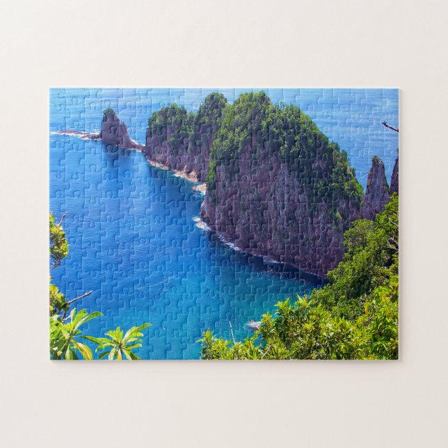 Havsutsikt Amerikanska Samoa. Pussel (Horisontell)