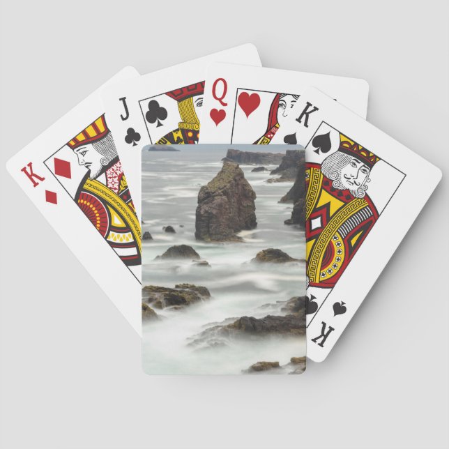 Havsutsikt och havsstackar, Shetland Casinokort (Baksidan)