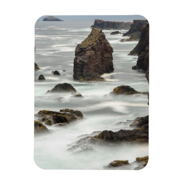 Havsutsikt och havsstackar, Shetland Magnet (Vertikal)