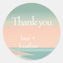 havsutsikt runt klistermärke