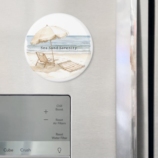 Havsutsikt Strandstol Havssand Lugn Magnet (In Situ (Fridge))
