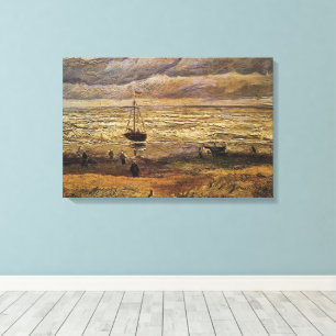 Havsutsikt vid Scheveningen av Vincent van Gogh Canvastryck