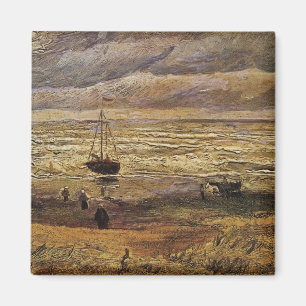 Havsutsikt vid Scheveningen av Vincent van Gogh Magnet