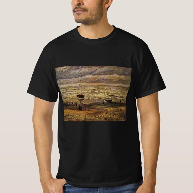 Havsutsikt vid Scheveningen av Vincent van Gogh T Shirt (Framsida)